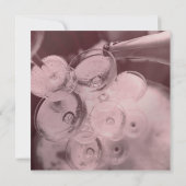 バラ金ゴールドブランチ&バブリーシャンパンフォト 招待状 (裏面)