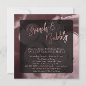 バラ金ゴールドブランチ&バブリーシャンパンフォト 招待状 (正面)