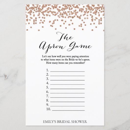 バラ金ゴールドブリダシャワーゲーム – エプロンゲーム (正面)