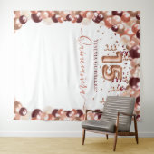 バラ金ゴールドブルガンディグラムキンセアニェラバルーン タペストリー (インサイチュ(横))