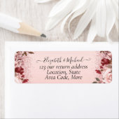 バラ金ゴールドブルガンディーピンク結婚フローラ ラベル (インサイチュ)