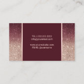 バラ金ゴールドブルグンディグラデーションシック・リップメイクアップアーティスト 名刺 (裏面)