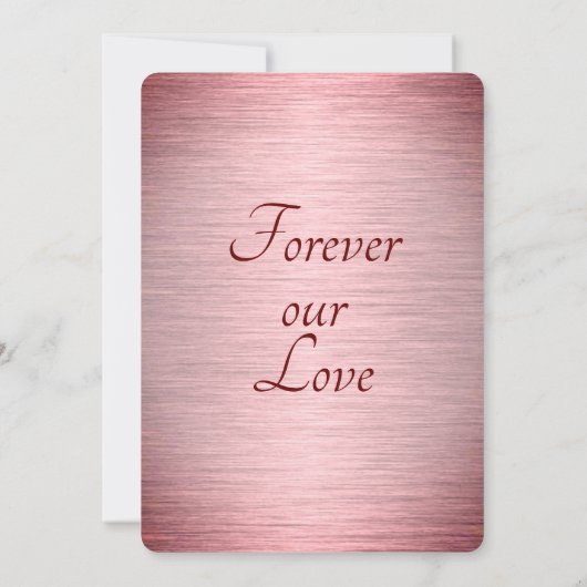 バラ金ゴールドブルグンディグラデーションピンク結婚ズ 招待状 (裏面)