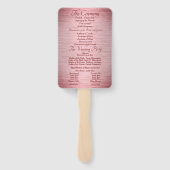 バラ金ゴールドブルグンディ結婚の式典計画 ハンドファン (裏面)