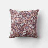 バラ金ゴールドブルゴーニュフローライラストレーションファミリー クッション (裏面)