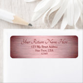 バラ金ゴールドブルゴーニュブラッシュドメタル差出人住所 ラベル (インサイチュ)