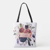 バラ金ゴールドブルゴーニュ海軍フローラ母の花嫁 トートバッグ (裏面)