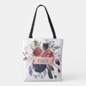 バラ金ゴールドブルゴーニュ海軍新郎の母 トートバッグ (裏面)