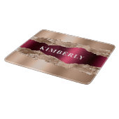 バラ金ゴールドブルゴーニュ石灰の大理石名 カッティングボード (角)