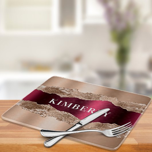 バラ金ゴールドブルゴーニュ石灰の大理石名 カッティングボード