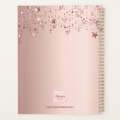 バラ金ゴールドブルゴーニュ花模様モノグラム星2025 プランナー手帳 (裏面)