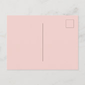 バラ金ゴールドブルゴーニュ花模様結婚式招待状 ポストカード (裏面)