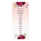 バラ金ゴールドブルゴーニュ花模様結婚式 ラックカード (裏面)