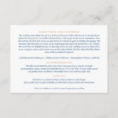 バラ金ゴールドブルークラウン結婚モノグラム詳細 エンクロージャーカード (裏面)