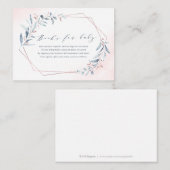 バラ金ゴールドブルーグリーンリー幾何学図書リクエスト エンクロージャーカード (正面/裏面)