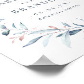 バラ金ゴールドブルーグリーン結婚リー幾何学記号 ポスター (角)