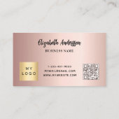 バラ金ゴールドブルーザーqrコード企業のロゴ ロイヤリティカード (裏面)