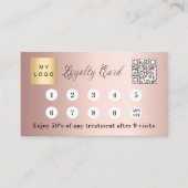 バラ金ゴールドブルーザーqrコード企業のロゴ ロイヤリティカード (正面)