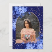 バラ金ゴールドブルーフローラティアラ王女キンセアニェラ 招待状 (裏面)