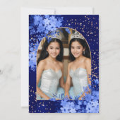 バラ金ゴールドブルーフローラプリンセスツインキンセアニェラ 招待状 (裏面)