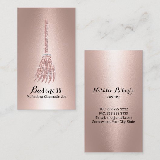 バラ金ゴールドブルームクリーニングサービス保ハウスズ  名刺 (正面/裏面)