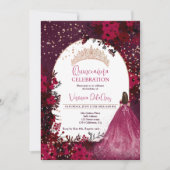 バラ金ゴールドプラムフローラティアラ王女キンセアニェラ 招待状 (正面)