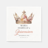 バラ金ゴールドプリンセスクラウンキンセアニラパーティー スタンダードカクテルナプキン (正面)