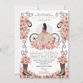 バラ金ゴールドプリンセスドレス&ブーツキンセアニラ 招待状 (正面)