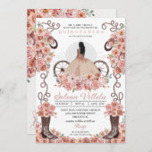 バラ金ゴールドプリンセスドレス&ブーツキンセアニラ 招待状 (正面/裏面)