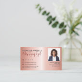 バラ金ゴールドプロフェッショナル写真公証人サービス 名刺 (スタンド正面)