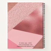 バラ金ゴールドヘアアポイントメント帳 ノートブック (裏面)