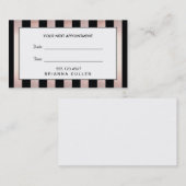 バラ金ゴールドヘアサロンアポイントメントアラーム 予約カード (正面/裏面)