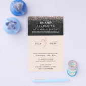 バラ金ゴールドヘアサロングランドリオープニングコビデセーフティ チラシ (シングル)