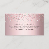 バラ金ゴールドヘアメイクアップアーティストモダントレンディー 名刺 (裏面)