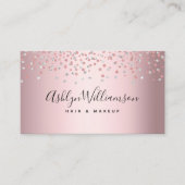 バラ金ゴールドヘアメイクアップアーティストモダントレンディー 名刺 (正面)