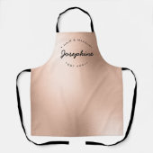 バラ金ゴールドヘアメイクアップ事業タイポグラフィ エプロン (正面)