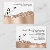 *~*バラ金ゴールドヘアーガーリー女神美しい 名刺 (正面/裏面)