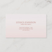 バラ金ゴールドヘア爪、 ネイル美しいサロン美容師 名刺 (裏面)