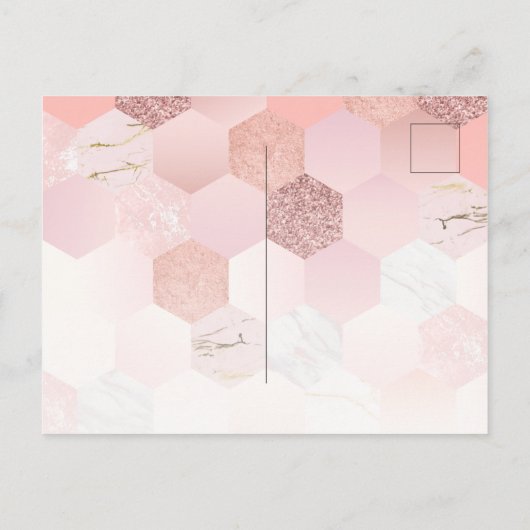 バラ金ゴールドベビーシャワーの日付を保存 案内ポストカード (裏面)