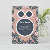 バラ金ゴールドベビーシャワー招待状 招待状 (スタンド正面)