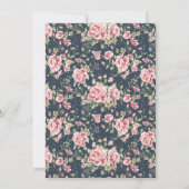 バラ金ゴールドベビーシャワー招待状 招待状 (裏面)