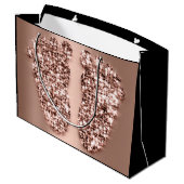 バラ金ゴールドベビーシャワー足ボーイガール好意 ラージペーパーバッグ (裏面アングル)