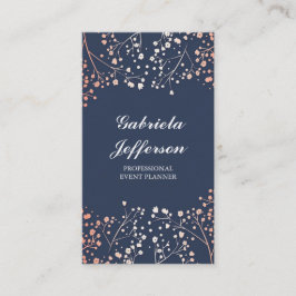 バラ金ゴールドベビーズブレスフローラヴィンテージ 名刺