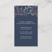 バラ金ゴールドベビーズブレスフローラヴィンテージ 名刺 (裏面)