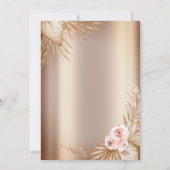 バラ金ゴールドベビーフートパンパバラベビーシャワー 招待状 (裏面)