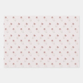 バラ金ゴールドベビー足ベビーシャワー ラッピングペーパーシート (正面3)