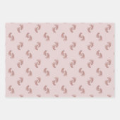 バラ金ゴールドベビー足ベビーシャワー ラッピングペーパーシート (正面)