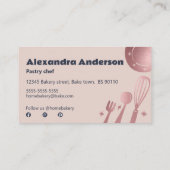 バラ金ゴールドベーキング器具ベーカリー 名刺 (裏面)