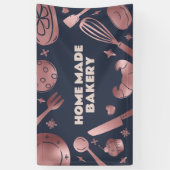 バラ金ゴールドベーキング器具ベーカリー 横断幕 (縦)