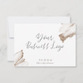 バラ金ゴールドベージュビジネスギフト証明書カード (裏面)